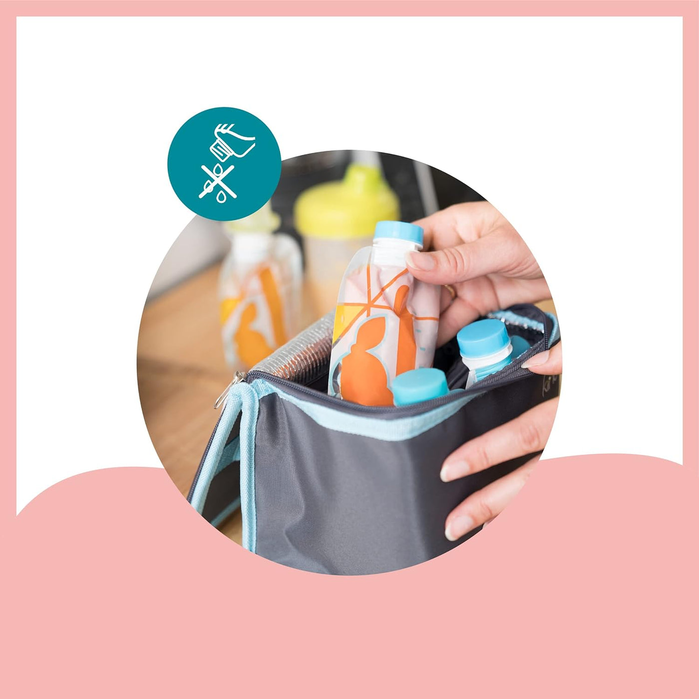 Earthlets| Babymoov Foodii baby food pouch making kit with reusable squeeze pouches | Earthlets.com |  