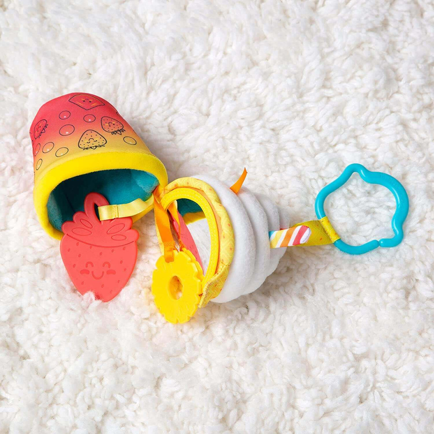 Melissa & Doug Take-Along Clip-On Infant Toy Style: Bubble Tea Take Along Baby Toy Earthlets