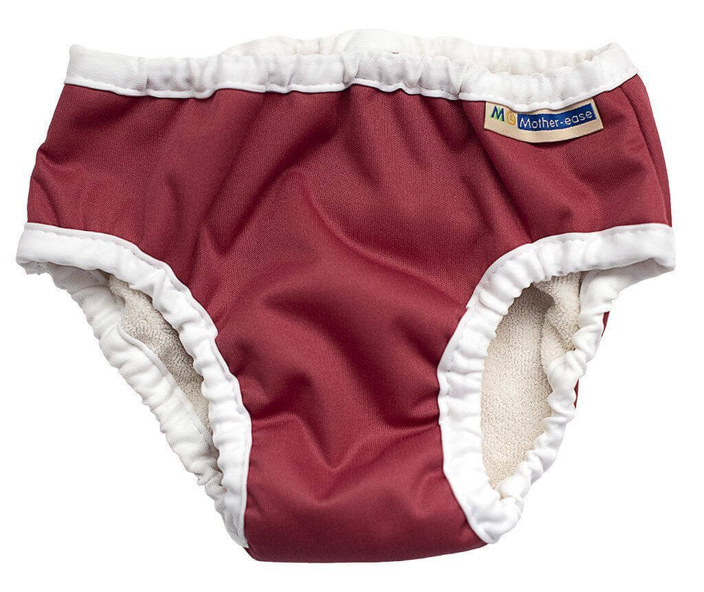 Mother-ease Big Kid Training Pants Colour: Cranberry Size: L potty training reusable pants Earthlets