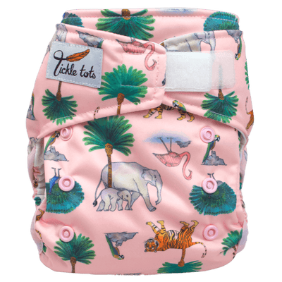 Tickle Tots All-In-Two Nappy Colour: Khana reusable nappies Earthlets