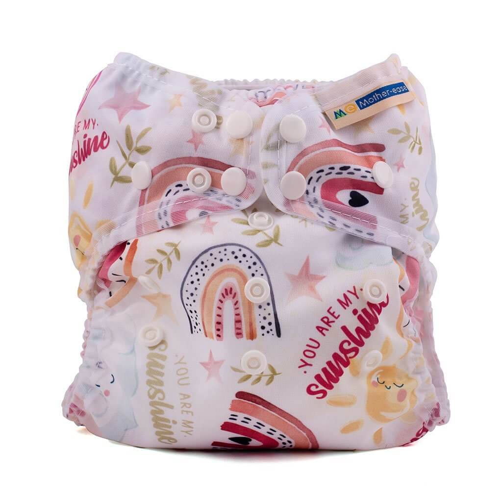 Mother-ease Wizard Uno Organic Cotton - One Size Colour: Sunshine Size: OS reusable nappies Earthlets