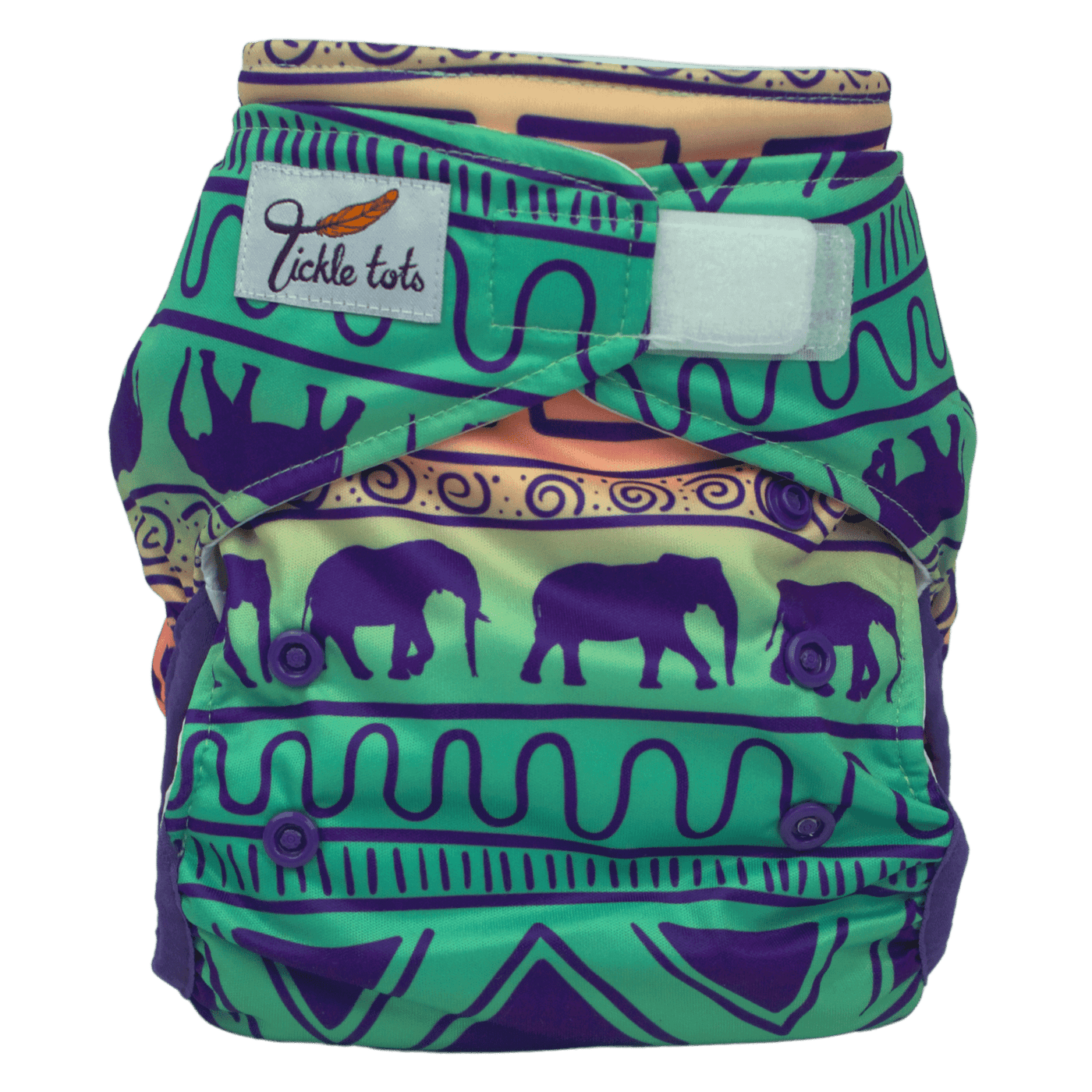 Tickle Tots All-In-Two Nappy Colour: Tembo reusable nappies Earthlets