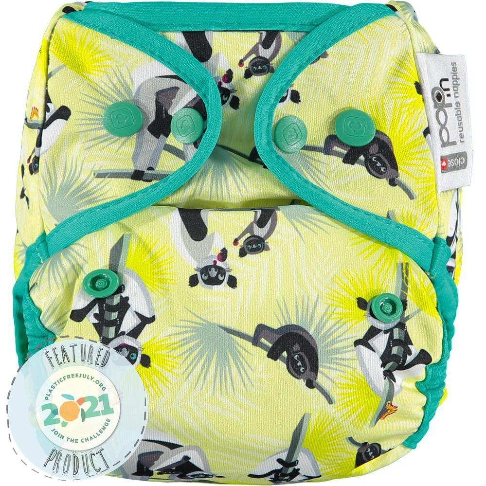 Close Parent| Pop-in Single Popper Nappy Bamboo | Earthlets.com |  | reusable nappies