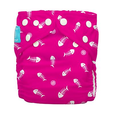 Charlie BananaOne Size Hybrid AIO - Nappy and 2 InsertsColour: Fish Sticksreusable nappies liners and boostersEarthlets