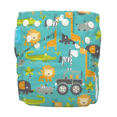 Charlie BananaOne Size Hybrid AIO - Nappy and 2 InsertsColour: Gone Safarireusable nappies liners and boostersEarthlets