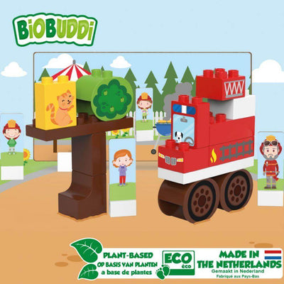 BioBuddi Environmentally Friendly Building blocks Fire Truck age 1.5 to 6 years play educational toys Earthlets